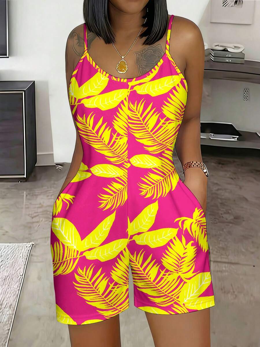 BamGleam Women's Casual All-Over Floral Print Jumpsuit - Multicolor - View 1