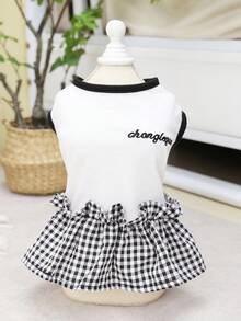 PETSIN Dog Clothing, Cat Clothing, Animal Skirts, Pet Spring/Summer New Collection, Puppy Dress, Princess Versatile Dress, Printed Stripes, Small Animal Clothing, Cool Sunscreen - Multicolor - View 5