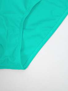 ZELFYO Men's Simple Solid Color Swim Briefs, Summer Beach Vacation, Holiday - Mint Green - View 7