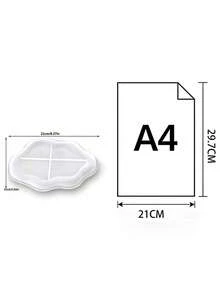 1 buah Cetakan Baki Silikon Oval Asimetris, Cetakan Resin Kristal, Permukaan Cermin, Baki Awan Asimetris, Cetakan Silikon, Dekorasi Rumah, Perlengkapan Sekolah. - Putih - View 8