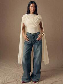SHEIN BAE Bộ áo liền thân ôm sát màu đỏ tía cổ tròn có nơ dành cho nữ, thích hợp cho tiệc tốt nghiệp, các dịp trang trọng, tiệc cocktail, hẹn hò lãng mạn, lớp lót mùa thu/đông, các buổi tụ họp, hộp đêm, Halloween, Giáng sinh. - Màu be - Xem 2