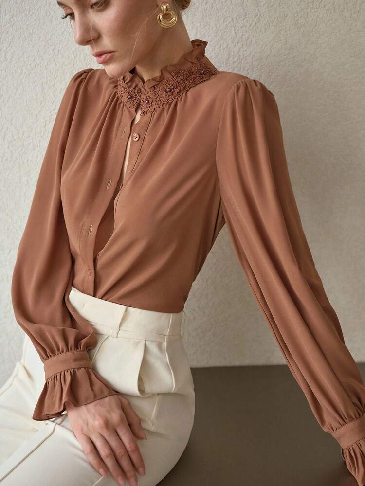 BLUSA DECORATIVA FLORAL 3D MINIMALISTA E ELEGANTE, ADEQUADA PARA TRANSPORTE, PRIMAVERA/VERÃO