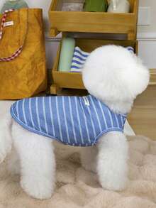 PETSIN Pet Spring New Dog Clothes Animal Supplies Pet Clothing Dog Tank Top Cat T-Shirt Teddy Outfits Small Animal Attire Casual Cool Tank Top Dog Clothes Cat Clothes Two-Season Spring & Summer New Tank Top - Multicolor - View 15