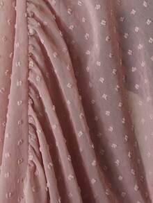 Aveloria Rosie Swiss Dot Ruffle Hem Maxi Dress With Knot - Pink - View 6