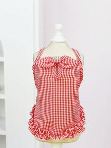 PETSIN 狗狗服装、猫咪服装、动物裙装、宠物春夏新品系列、幼犬连衣裙、公主风百搭连衣裙、条纹印花、小型动物服装、清凉防晒霜 - 彩色 - 查看 4