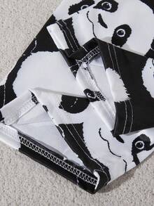 2pcs/Set Teenage Boys' Casual Cartoon Print Loose Fit Long Pants And Short Sleeve Loungewear Set - White - View 10