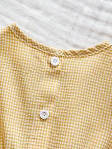 Vintaside Kids Baby Girls' Sweet Cute Rabbit Embroidery Plaid Pattern Sleeveless Waist Dress, Suitable For Daily Outings, Casual Play, Family Gatherings, Festivals, And Photo Shoots, Summer - Multicolor - View 8