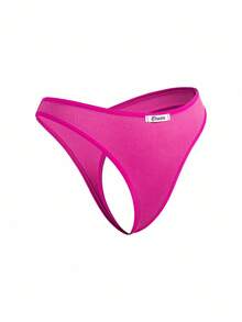 Lowkey Lull 2pcs Set Women's Underwear With Steel Rings, 1/2 Cup, Gather, Simple & Comfortable, High Elasticity, High Support - Hot Pink - View 5