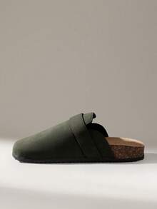 Solecia 女士搭扣设计休闲一脚蹬穆勒鞋 - 墨綠色 - 查看 5