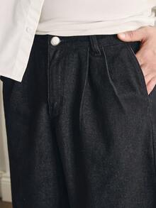 SWAVVY Men's Loose Fit Pockets Wide Leg Casual Jeans - Grey - View 4