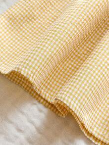 Vintaside Kids Baby Girls' Sweet Cute Rabbit Embroidery Plaid Pattern Sleeveless Waist Dress, Suitable For Daily Outings, Casual Play, Family Gatherings, Festivals, And Photo Shoots, Summer - Multicolor - View 7