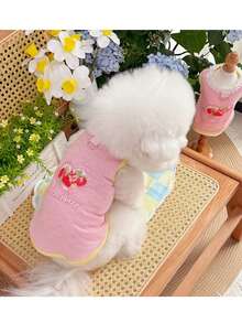 PETSIN Pet Dogs, Cats, Dairy Dogs, Japanese And Korean Soft And Cute Spring And Summer Vests, Small And Medium-Sized Dogs, Teddy Bears, Clothing Supplies, Pet Supplies - Multicolor - View 8