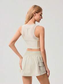 OutZeal Women Sports Bra Gym Yoga Pilates Quick Dry Bra-In Mesh Design Tops - Beige - View 10