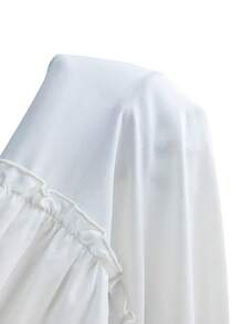 Glamine 褶皱腰褶 A 字裙，休闲适合日常、度假 - 白色 - 查看 8