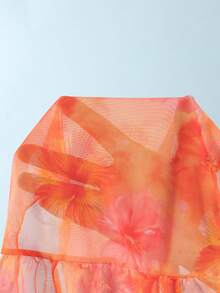 Soleia Floral Print Halter Neck Sleeveless Bikini Set - Multicolor - View 7