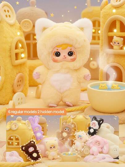 POKOJA LAND POKOJA LAND Blind Box(Non-Plush Filling),Samuel's Cute Pet Gift Box - A Mysterious Box Featuring A Cute Animal Hooded Doll, Containing 6 Regular Styles And 2 Hidden Styles. It Is A Lovely Collectible Toy That Can Be Displayed And Given As A Gift. It Is An Ideal Thoughtful Present For Friends And Family, And Is Highly Suitable For Those Who Love Cuteness, Collectors, And Amateurs.