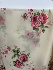 Modelyn Vestido Romántico de Gasa con Estampado Floral, Mangas Abullonadas, Corte A, Talla Grande, Primavera/Verano - Multicolor - Ver 5