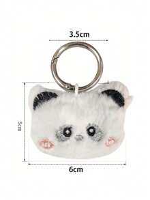 POKOJA LAND Llavero de peluche de panda lindo - Accesorio de bolso con encanto de dibujos animados suave, regalo para niñas - Blanco - Ver 10