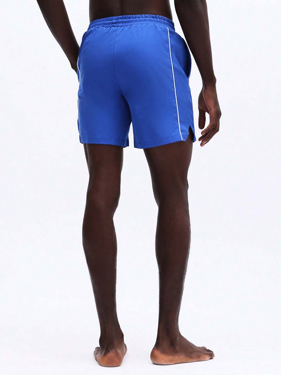SUMWON Classic Mid-Length Swim Trunks With Drawstring Waistband And Side Pockets For Summer Beach Swimming Pool Vacation Resort