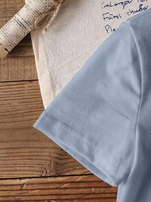 LOONEY TUNES X SHEIN Young Boys Crew Neck Short Sleeve Casual Cartoon Cute Print Summer T-Shirt, - White - View 3