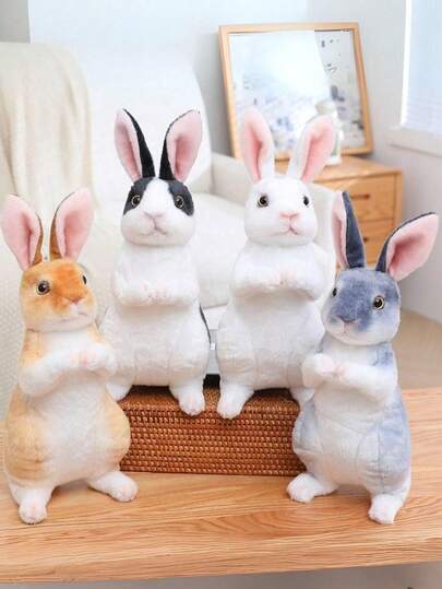 POKOJA LAND - BESTSELLERS Upright Rabbit Plushies, 9.4in, Assorted Colors, Polyester, Perfect For Halloween, Thanksgiving, Christmas, New Year, Valentine'S Day, Mother'S Day, Carnival, Easter, Home, Office, Car, Outdoor Decor
