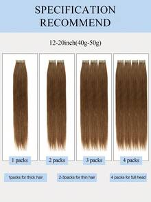 PU Tape Weft Human Hair , No Glue Tape-In Hair Extensions, Seamless PU Skin Weft, 40G-50G, For Fine Hair, Pre-Sealed With Sew-In Clips,Tapes,Sew In Micro Links - S06 - View 9