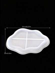 1 buah Cetakan Baki Silikon Oval Asimetris, Cetakan Resin Kristal, Permukaan Cermin, Baki Awan Asimetris, Cetakan Silikon, Dekorasi Rumah, Perlengkapan Sekolah. - Putih - View 9