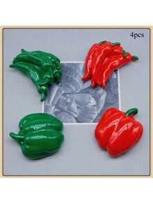 1个/3个/4个/5个/5个-1/6个/6个-1/7个/8个/9个/10个/10个-款式1/10个-2/11个 新款卡通水果蔬菜造型磁性树脂冰箱贴，自然风磁性冰箱贴，可爱装饰品，桌面配件，厨房办公室白板储物柜和洗碗机个性化装饰品，厨房装饰，家居装饰，情人节礼物，送给朋友和亲戚的礼物 - 彩色 - 查看 26