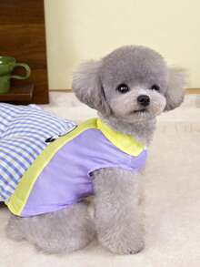 宠物春季新款狗狗服装 动物用品 宠物服装 狗狗背心 猫咪T恤 泰迪熊套装 小型动物服装 休闲酷炫背心 狗狗服装 猫咪服装 春夏两季新款背心 - 彩色 - 查看 14