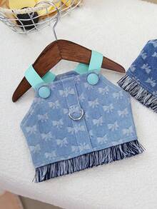 PETSIN Pet Chest And Back Skirt, Cat Traction Strap, Animal Collar Set, Pet Supplies Strap Skirt, Dog Walking Princess Skirt, Pet Chest And Back Skirt+Rope Sweet Princess SBritish Style Chest And Back Set - Multicolor - View 17