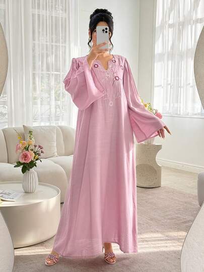 Yasmyna Women's V-Neck Floral Print Casual Dress, Suitable For Parties, Daily Wear, And Outings