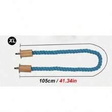 1个可弯曲双头木螺丝鹦鹉攀爬架鸟类栖木玩具，四季皆宜 - 藍色 - 查看 13