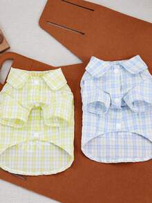 PETSIN 宠物春季新款狗狗服装、动物用品、宠物服装、狗狗衬衫、猫咪衬衫、泰迪熊服装、小型动物服装、休闲凉外套、狗狗服装、猫咪服装、两只腿、春夏新款背心 - 彩色 - 查看 8