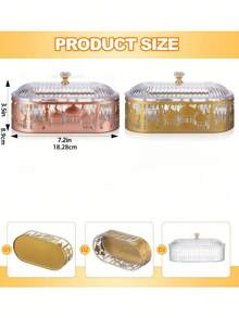 1pc Eid Festival Candy & Snack Storage Box, Eid Candy & Snack Tin, Plastic + Metal Candy Box, Wedding Party, Home Decor - Multicolor - View 2