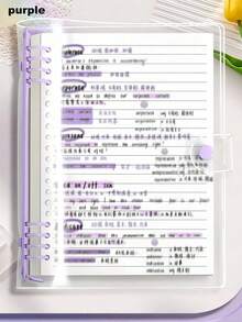 SHEIN Sổ tay bìa mềm trong suốt khổ A5 120 trang, có lỗ đục, lò xo rời, thiết kế chống thấm nước - Tuyệt vời cho văn phòng phẩm hàng ngày và phong cách tối giản, quà tặng hoàn hảo cho người yêu âm nhạc, Sổ tay âm nhạc | Sổ tay tối giản | Sổ tay chống thấm nước - A5 - Xem 22