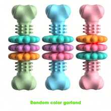 1pc Multicolor Dog Toothbrush Toy, Interactive Cleaning & Chewing, Chew Toy Helps Clean Teeth, Training Small To Medium-Sized , Providing Relief From Boredom And Preve, Dog Stuff, Puppy Keep, Dog Accessories, Dog Toys, Puppykeep, Puppy Keep Game, Dog Toys Indestructible, Valentine's Day - Multicolor - View 9