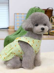 PETSIN Dog Clothing, Cat Clothing, Animal Skirts, Pet Spring/Summer New Collection, Puppy Dress, Princess Versatile Dress, Printed Stripes, Small Animal Clothing, Cool Sunscreen - Multicolor - View 11