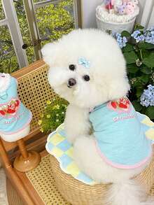 PETSIN Pet Dogs, Cats, Dairy Dogs, Japanese And Korean Soft And Cute Spring And Summer Vests, Small And Medium-Sized Dogs, Teddy Bears, Clothing Supplies, Pet Supplies - Multicolor - View 5