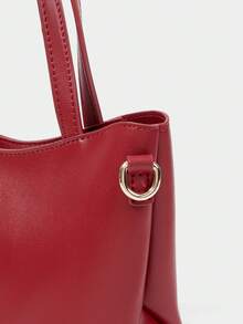 SHECARRY Bolso de mano para mujer, color rojo, tamaño pequeño, delicado, para uso diario - Rojo - Ver 6