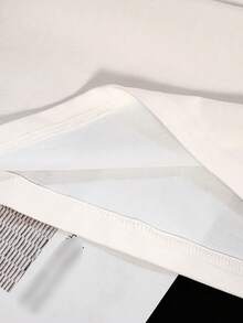 SpongeBob SquarePants | SHEIN Áo thun nữ tay ngắn cổ tròn phối màu, kiểu dáng thời trang mùa hè, in họa tiết, phong cách thường ngày. - trắng - Xem 8