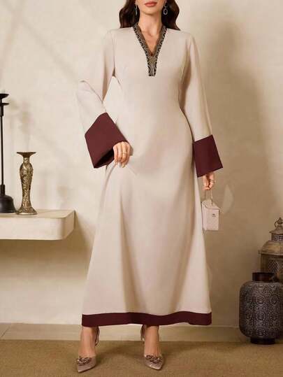 Al Najma Robe maxi turque pour femmes et abaya traditionnelle arabe
