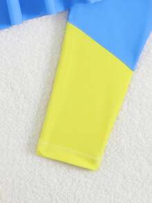 SHEIN Cute Baby/Baby Girl2 Pieces Swimsuit With Fish Scale Pattern, Long Sleeve Top And Long Pants - Multicolor - View 6