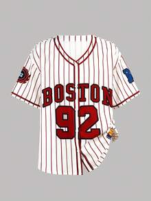 少女日常休闲街头时尚数字条纹衬衫 - 彩色 - 查看 5