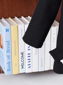 SHEIN Abrigo largo de solapa de unicolor de manga larga con botones delanteros, versátil y de moda para niño - Negro - Ver 4