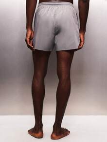 PLAYBOY X SUMWON Quần bơi ngắn họa tiết thỏ, quần short đi biển có dây rút, thích hợp cho kỳ nghỉ hè, tiệc bể bơi, đồ bơi thường ngày có cạp chun co giãn. - Xám - Xem 2