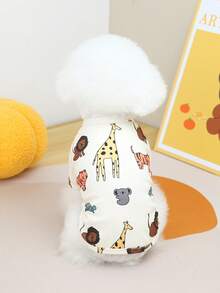 PETSIN 宠物春季新款狗狗服装 动物用品 宠物服装 狗狗背心 猫咪T恤 泰迪熊套装 小型动物服装 休闲酷炫背心 狗狗服装 猫咪服装 春夏两季新款背心 - 彩色 - 查看 12