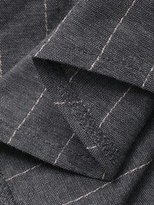 DAZY 男童条纹短袖单排扣休闲衬衫（夏季款） - 灰色 - 查看 7