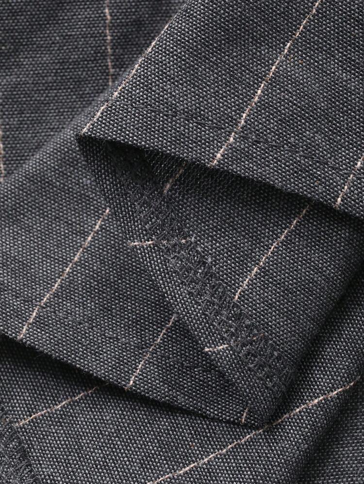 Tween Boy Striped Short Sleeve Single-Breasted Casual Shirt Summer