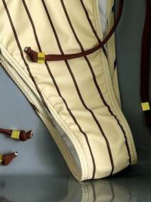 Swim Vcay Bộ đồ bơi nữ họa tiết sọc hình học tương phản màu sắc ngọt ngào, thích hợp cho kỳ nghỉ xuân/hè. - Nhiều màu - Xem 6