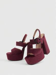 CUCCOO LuxiPop Women Pumps - Burgundy - View 2
